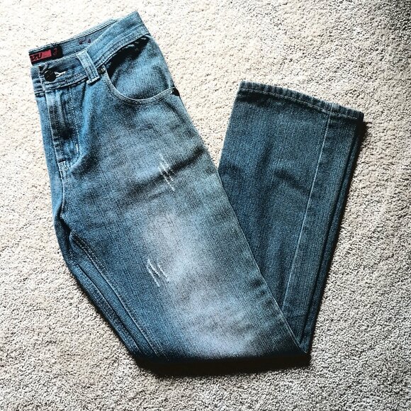 Jinzu Girls Bootcut Jeans Size 14 Embroidered front pockets 100% Cotton - Picture 1 of 9